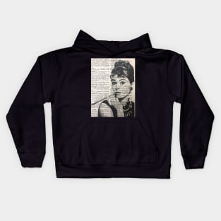 Audrey on Dictionary Page Kids Hoodie